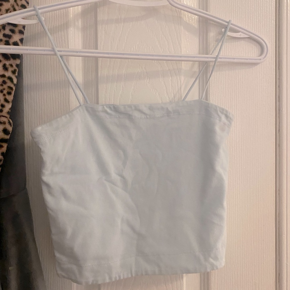 AE baby blue tank top